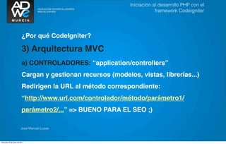 Presentación Framework CodeIgniter | PDF