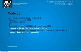 Presentación Framework CodeIgniter | PDF