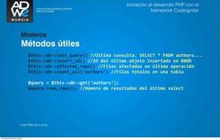 Presentación Framework CodeIgniter | PDF