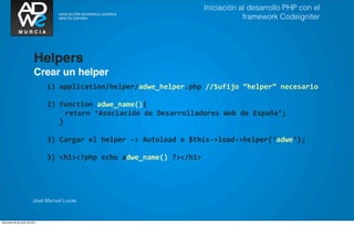 Presentación Framework CodeIgniter | PDF