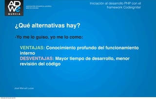 Presentación Framework CodeIgniter | PDF