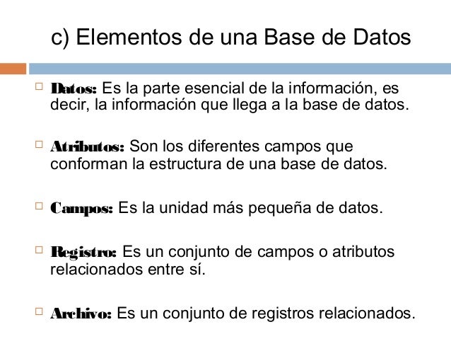 Presentacion base de datos