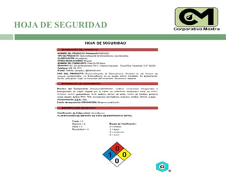 HOJA DE SEGURIDAD
 