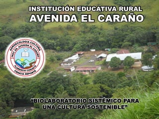 INSTITUCIÓN EDUCATIVA RURAL
AVENIDA EL CARAÑO
“BIOLABORATORIO SISTÉMICO PARA
UNA CULTURA SOSTENIBLE”
 