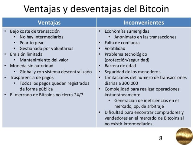 ventajas y desventajas del bitcoin