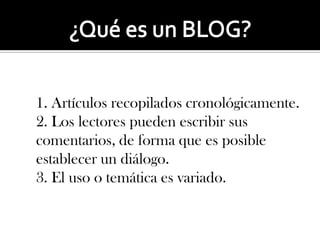 ALGO BREVE DE UN BLOG