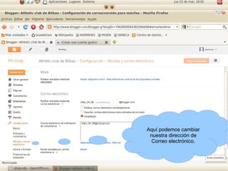 Aquí podemos cambiar
 nuestra dirección de
 Correo electrónico.
 