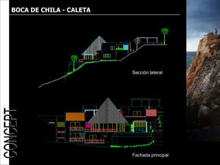 BOCA DE CHILA - CALETA




                         Sección lateral




                         Fachada principal
 