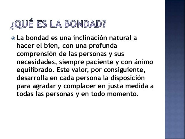 Presentacion bondad