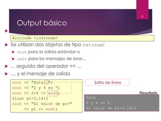 Presentacion C++ en programacion basica I | PDF