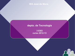 IES José de Mora,
depto. de Tecnología
3 ESO
curso 2012-13
 