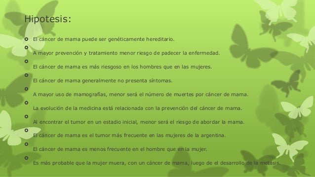 Hipotesis Sobre El Tema Del Cancer