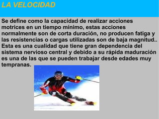 LA RESISTENCIA Es la capacidad de repetir y sostener durante largo tiempo un esfuerzo de intensidad bastante elevada y localizada en algunos grupos musculares. 