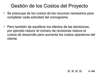 Administración de los Costos del Proyecto | PPT