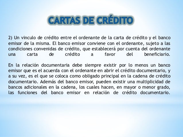 CARTAS DE CREDITO