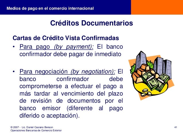 Presentacion cartas de credito