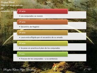 Caspar David Arco iris en un paisaje de  montañas (1810) 