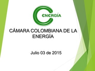 CÁMARA COLOMBIANA DE LA
ENERGÍA
 