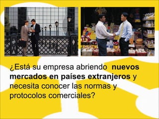 ¿Está su empresa abriendo  nuevos mercados en países extranjeros  y necesita conocer las normas y protocolos comerciales?   