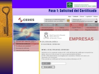 Paso 1: Solicitud del Certificado 