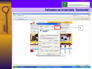 Pulsamos en la pestaña "Contenido" 
