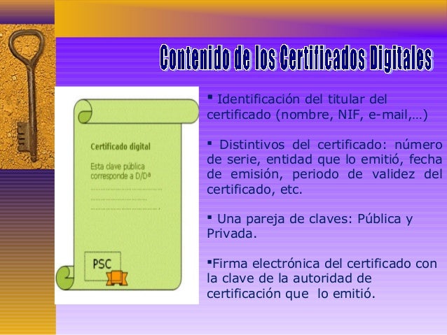 Caracteristicas del certificado digital