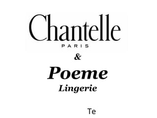 & Poeme Lingerie Te presentan…… 