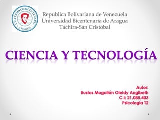 Republica Bolivariana de Venezuela
Universidad Bicentenaria de Aragua
Táchira-San Cristóbal
 