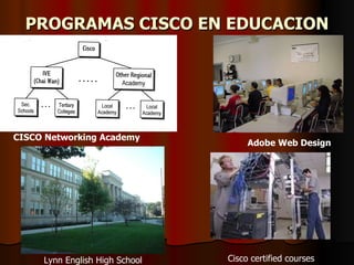 PROGRAMAS CISCO EN EDUCACION CISCO   Networking   Academy   Adobe Web Design   Lynn English High School  Cisco Networking Academy  Cisco certified courses  