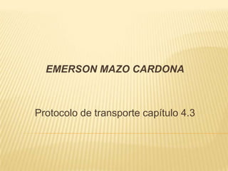 EMERSON MAZO CARDONA Protocolo de transporte capítulo 4.3 