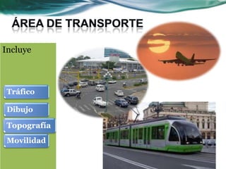 Incluye



 Tráfico

 Dibujo

 Terrestre
 Topografía
 Movilidad
 