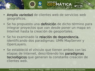 Comparación de clientes web de servicios web geográficos (v.5)