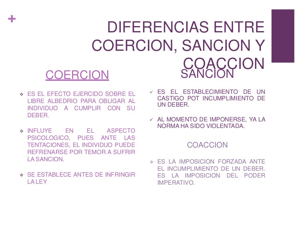 Presentación coacción y sanción