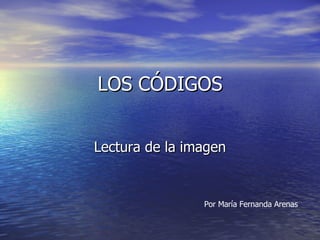 LOS CÓDIGOS Lectura de la imagen Por María Fernanda Arenas 