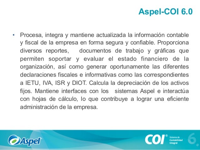 Aspel COI | Sistema de Contabilidad