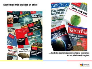 Localización competitiva con fácil acceso a los mercados
mundiales
Ciudad de
México
4H45M
Los Ángeles
8H20M
Quito
1H30M
Lima
3H00M
Perú
Ecuador
México
Estados Unidos
Canadá
Brasil
ArgentinaChile
España
Francia
Alemania
878frecuencias internacionales directas por semana.
Cada vez más aerolíneas agregan rutas y frecuencias
aéreas mejorando la conectividad aérea de Colombia.
Las frecuencias directas internacionales han aumentado un
130% entre el 2000 y el 2010.
Más de 4.500 frecuencias domésticas por semana.
Más de 20 aerolíneas operan en Colombia.
Nueva
York
5H35M
Toronto
6H05M
Caracas
1H20M
Santiago
Chile
5H00M
Buenos Aires
6H15M
Sao Paulo
5H45M
Madrid
9H40M
París
10H40M
Frankfurt
11H15M
 