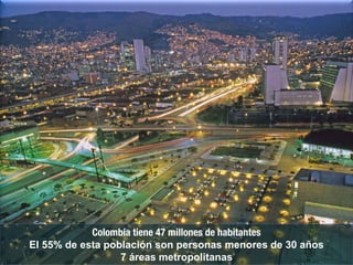 El comercio total de Colombia con el mundo
creció casi 5 veces en los últimos 10 años
24.915
25.151
24.671
27.009
33.476
42.395
50.553
62.888
77.295
65.682
80.502
112.095
119.299
118.219
2000 2001 2002 2003 2004 2005 2006 2007 2008 2009 2010 2011 2012 2013
Comercio total (X+M)
Estados Unidos
• Exportaciones: US$18.458 millones
• Importaciones: US$ 15.681milones
China
• Exportaciones: US$ 5.102 millones
• Importaciones: $9.841millones
México
Exportaciones US $863 millones
Importaciones: US$ 5.299 millones
Brasil
• Exportaciones: US $2.457 millones
• Importaciones: US$ 1.590 millones
Exportaciones e Importaciones.
2000 – 2013
US$ millones
Fuente: DANE.
 