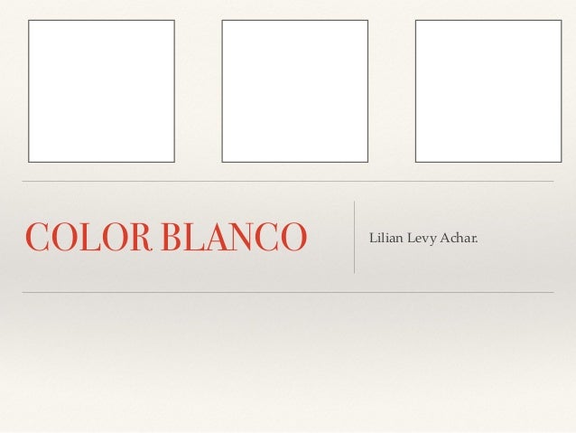 Presentacion Color Blanco