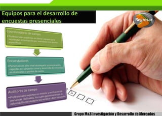 Equipos para el desarrollo de
encuestas presenciales

Regresar

 