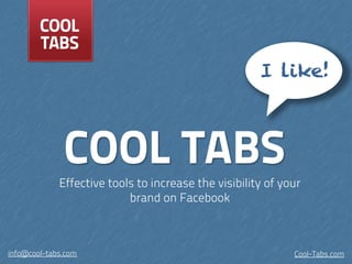 ^-^

:-)

I like!

Share!

Contests
Viral

Promotions

^o^

Facebook
GO!

Your Social Media Marketing platform!

info@cool-tabs.com

Cool-Tabs.com

 