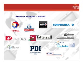 Para ay udarle a proteger su priv acidad, PowerPoint ev itó que esta imagen externa se descargara automáticamente. Para descargar y mostrar esta imagen, haga clic en Opciones en la barra de mensajes y , a continuación, haga clic en Habilitar contenido externo.




                                                                                                                                                                                                       Nuestros Actuales Clientes
 