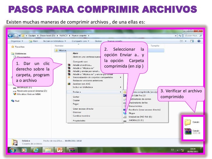Resultado de imagen para pasos para comprimir un archivo