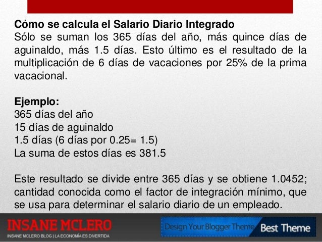 Que Integra El Salario Diario Integrado - Image to u
