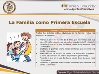 Unidad 2: La Familia y el Proceso Educativo del Niño | PDF