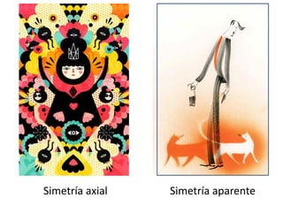 Simetría axial Simetría aparente
 
