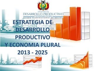ESTRATEGIA DE
DESARROLLO
PRODUCTIVO
Y ECONOMIA PLURAL
2013 - 2025
 