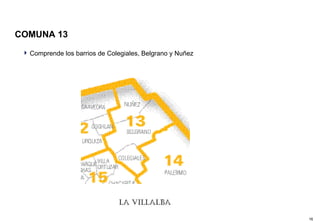 COMUNA 13 Comprende los barrios de Colegiales, Belgrano y Nuñez 