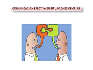 COMUNICACIÓN EFECTIVA EN SITUACIONES DE CRISIS

 