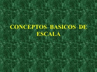 CONCEPTOS  BASICOS  DE ESCALA 