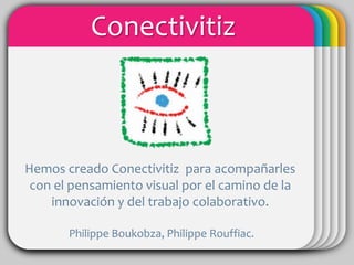WINTERTemplate
Hemos creado Conectivitiz para acompañarles
con el pensamiento visual por el camino de la
innovación y del trabajo colaborativo.
Philippe Boukobza, Philippe Rouffiac.
Conectivitiz
 